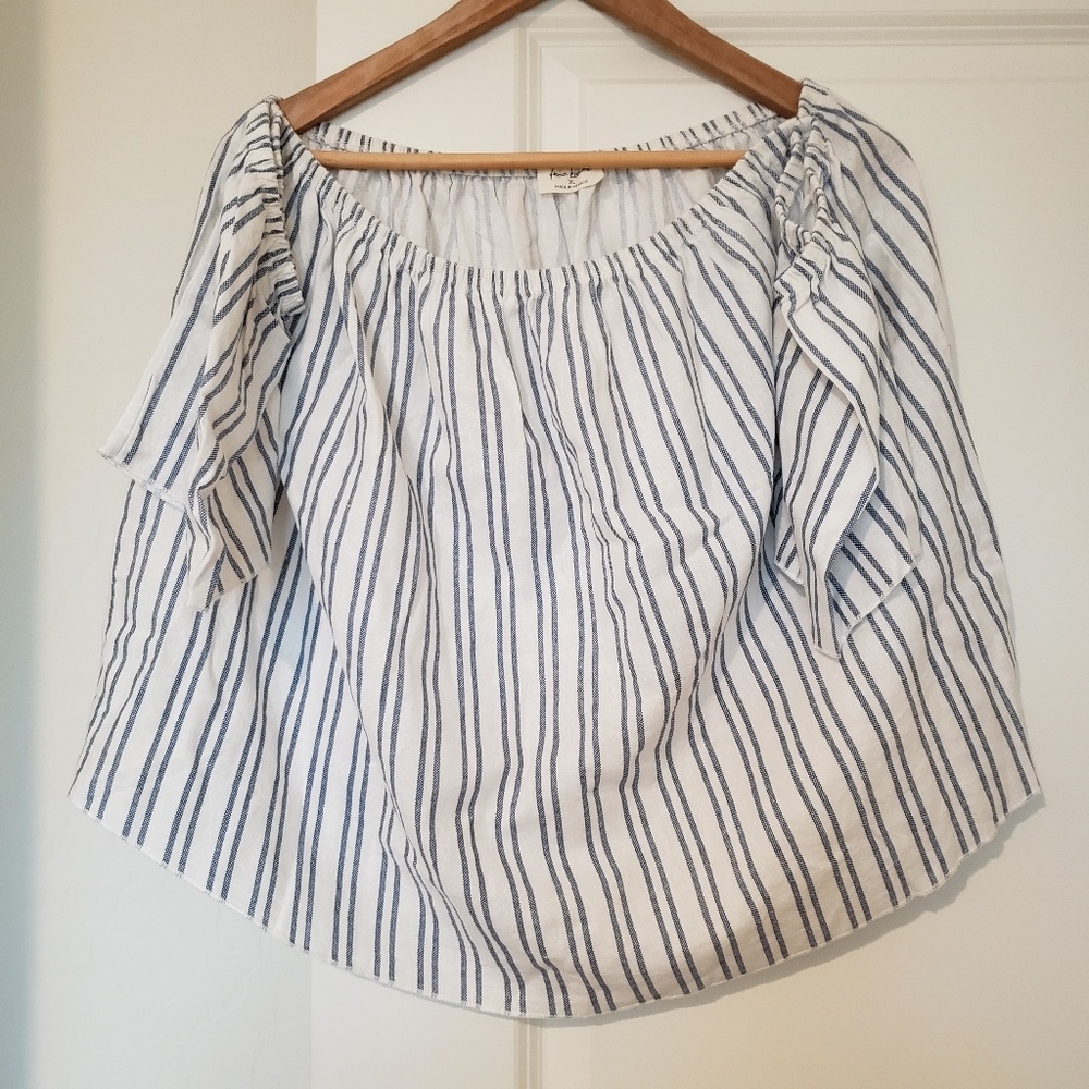 Macy's striped off-the-shoulder top. Size XL